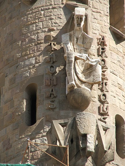 One of the carvings at Sagrada Familia, Barcelona
